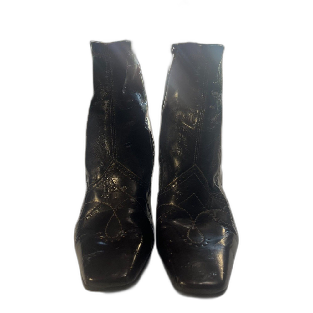 Franco Sarto Leather Ankle Boot Heels Made in Brazil Women's Booties